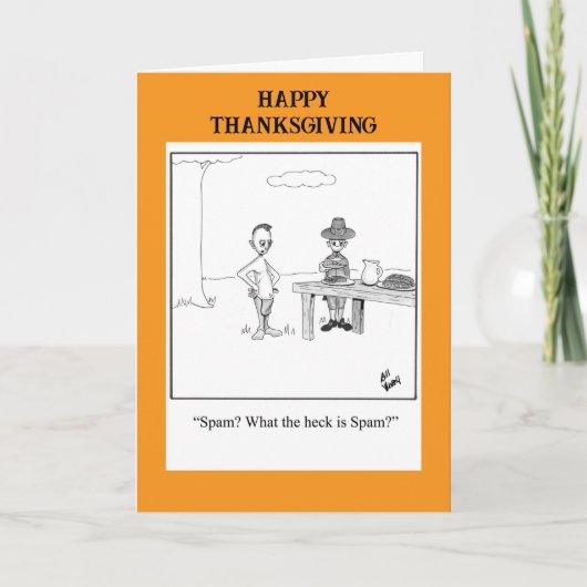 Grappig Thanksgiving Wenskaart Feestdagen Kaart (Voorkant)