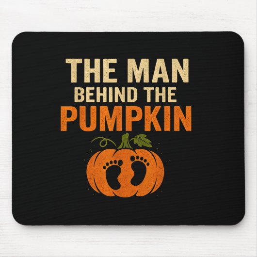 Grappig Thanksgiving Zwangerschaps Onthullingspak Muismat (Voorkant)