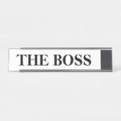 Grappig "The Boss" bureau naam bord Bureau Naambordje (Voorkant)