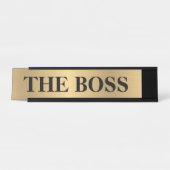 Grappig "The Boss" bureaunaam bord - gouden kleur Bureau Naambordje (Voorkant)