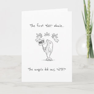 Grappig The First Noel Geen Walvis Vakantie Kerstm Kaart