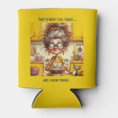 Grappig thema van Old Lady Baker Blikjeskoeler (Voorkant)