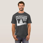 Grappig thema wanneer u een blok van code schrapt t-shirt (Voorkant volledig)