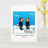 Grappig "Thinking of You" Wenskaart Humor Kaart (Gele Bloem)