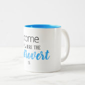 Grappig "Thuis is waar de Introvert is" Quote Mok (Voorkant rechts)