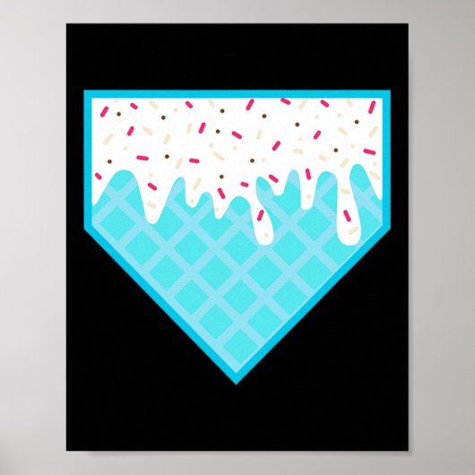 Grappig thuisplaat drup - ijs softll en verkoop poster (Voorkant)