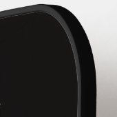 Grappig Tiener Meisje Zwart Pickleball Paddle (Links Detail)