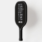 Grappig Tiener Meisje Zwart Pickleball Paddle (Links)