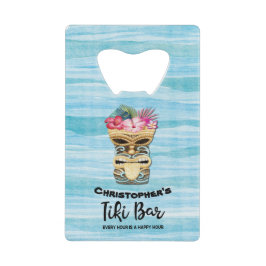 Grappig Tiki Groomsmen Bachelor Party Bruiloft Creditkaart Flessenopener
