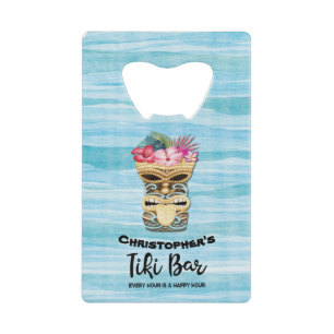Grappig Tiki Groomsmen Bachelor Party Bruiloft Creditkaart Flessenopener