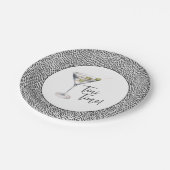 Grappig 'Tini tijd Martini cocktail party Papieren Bordje (Gekanteld)