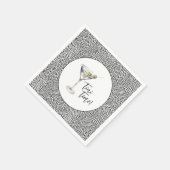 Grappig 'Tini tijd Martini cocktail party Servet (Hoek)