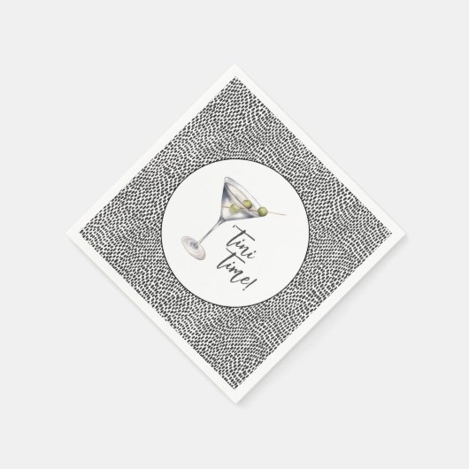 Grappig 'Tini tijd Martini cocktail party Servet (Hoek)