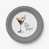 Grappig 'Tini Time Espresso Martini Cocktail Party Papieren Bordje (Voorkant)