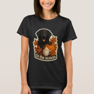 Grappig Tis Het Seizoen Flat-Coated Retriever Hond T-shirt