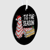 Grappig Tis Het Seizoen Kerstboom Taarten Debbie Ornament (voorkant)