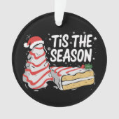 Grappig Tis Het Seizoen Kerstboom Taarten Debbie Ornament (voorkant)
