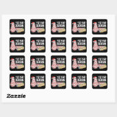 Grappig Tis Het Seizoen Kerstboom Taarten Debbie Vierkante Sticker (Vel)