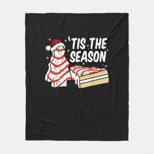 Grappig Tis Het Seizoen Ontwerp Kerstboom Debbie Fleece Deken (Voorkant)