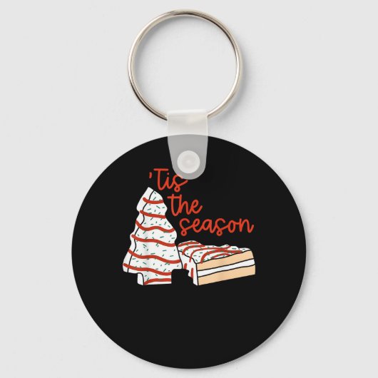 Grappig Tis Het Seizoen Ontwerp Kerstboom Sleutelhanger (Voorkant)