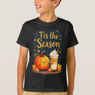 Grappig Tis Het Seizoen Pompoen Kruiden Herfst Lat T-shirt