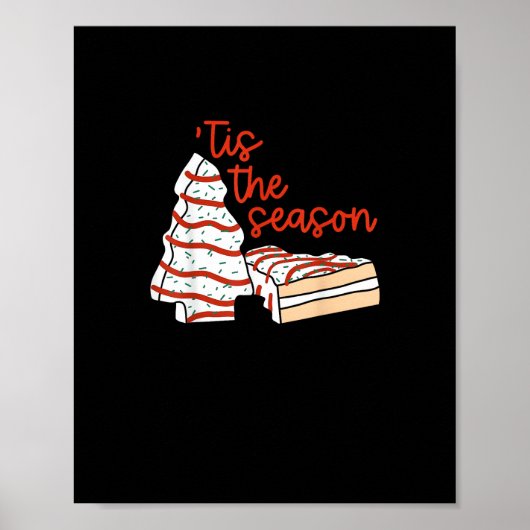 Grappig Tis The Season Design Kerstboom Poster (Voorkant)