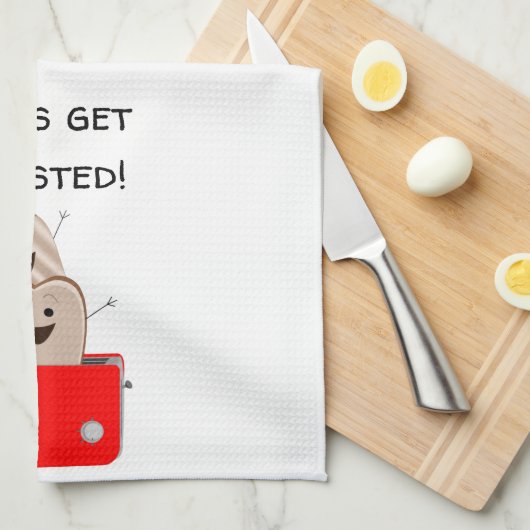 Grappig toast ontwerp theedoek (Quarter Fold)