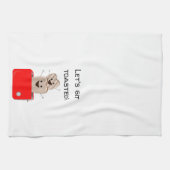 Grappig toast ontwerp theedoek (Horizontaal)