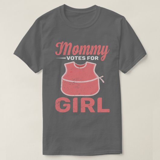Grappig toekomstig mammie team meisje Genderfeest T-shirt (Design voorkant)