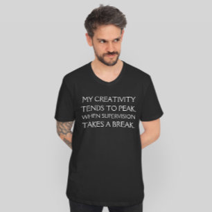 Grappig toezicht ontsnapping excuus citaat t-shirt