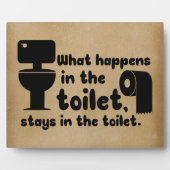 grappig toilet decor fotoplaat (Voorkant)