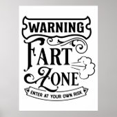 Grappig toilet humor badkamer hostel airAirbnb een Poster (Voorkant)