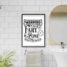 Grappig toilet humor badkamer hostel airAirbnb een Poster