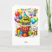 Grappig Toilet Verjaardagsfeestje Kaart (Achterkant)