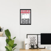 Grappig toiletpapier badkamer poster (Thuiskantoor)