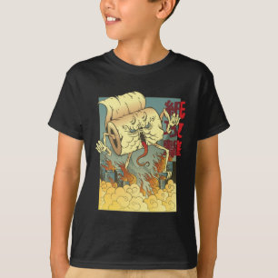 Grappig toiletpapier monster Japanse stijl T-shirt