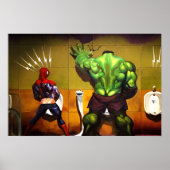 Grappig, toiletpapier, superheld, hero, humor poster (Voorkant)