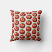 Grappig Tomatenpatroon - Cartoon Vegetable Art Kussen (Achterkant)