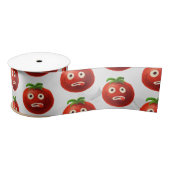 Grappig Tomatenpatroon - Cartoon Vegetable Art Satijnen Lint (Spoel)