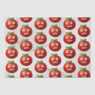 Grappig Tomatenpatroon - Cartoon Vegetable Art Tissuepapier