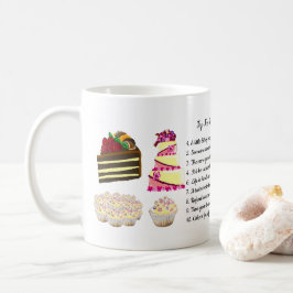 GRAPPIG Top 10 Redenen om Cake te Eten Aanpasbaar Koffiemok