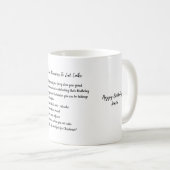 GRAPPIG Top 10 Redenen om Cake te Eten Aanpasbaar Koffiemok (Voorkant rechts)