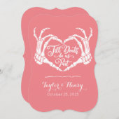 Grappig tot de dood doen ons feest bruiloft uitnod kaart (Voorkant / Achterkant)