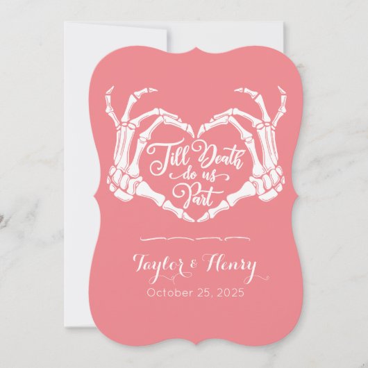 Grappig tot de dood doen ons feest bruiloft uitnod kaart (Voorkant)