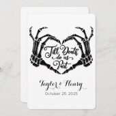 Grappig tot de dood doen ons feest bruiloft uitnod kaart (Voorkant / Achterkant)