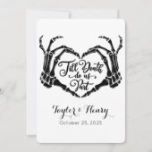 Grappig tot de dood doen ons feest bruiloft uitnod kaart (Voorkant)