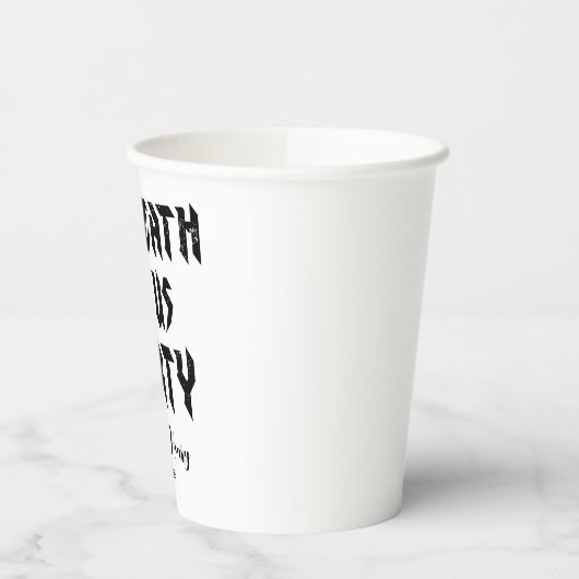 Grappig Tot De Dood Doen Ons Feest Bruiloftspapier Papieren Bekers (Links)