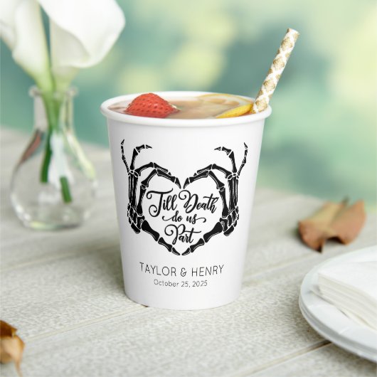 Grappig Tot De Dood Doen Ons Feest Bruiloftspapier Papieren Bekers (Insitu)