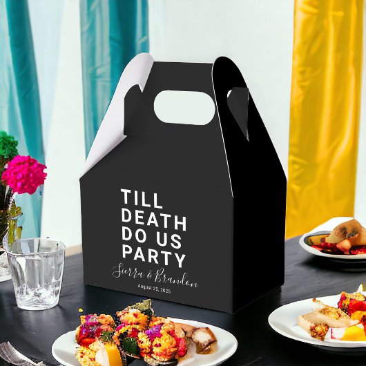 Grappig tot de dood ons huwelijk of Verloving doen Bedankdoosjes