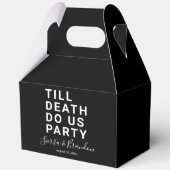 Grappig tot de dood ons huwelijk of Verloving doen Bedankdoosjes (Voorkant)